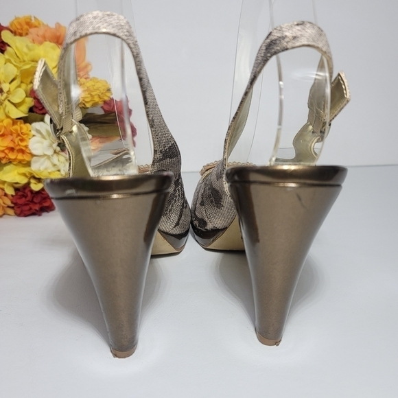 Anne klein women heels Snakeskin print size 10M - Picture 7 of 12